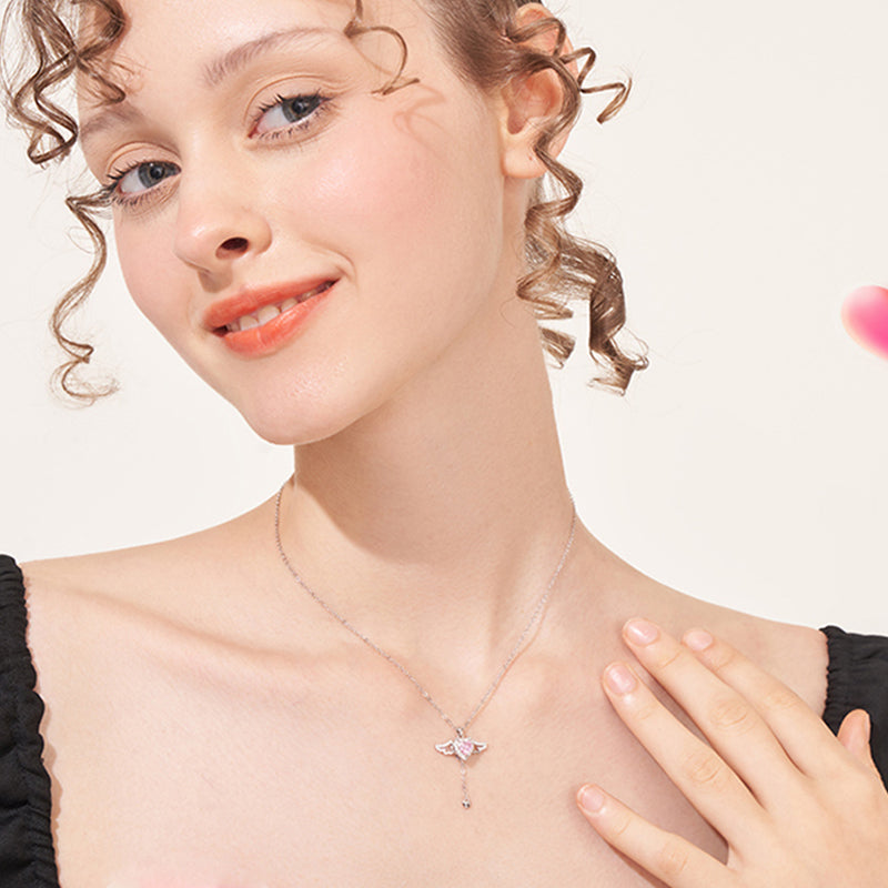 Flutter Heart Necklace — product and styling view 7