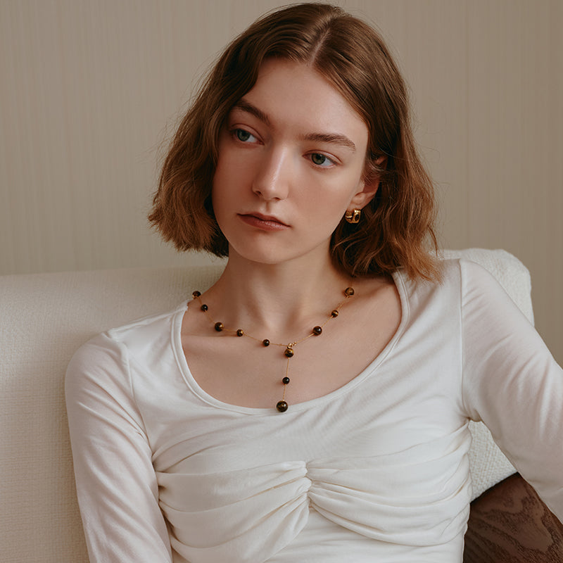 Dawn Gold Hoops — product and styling view 4