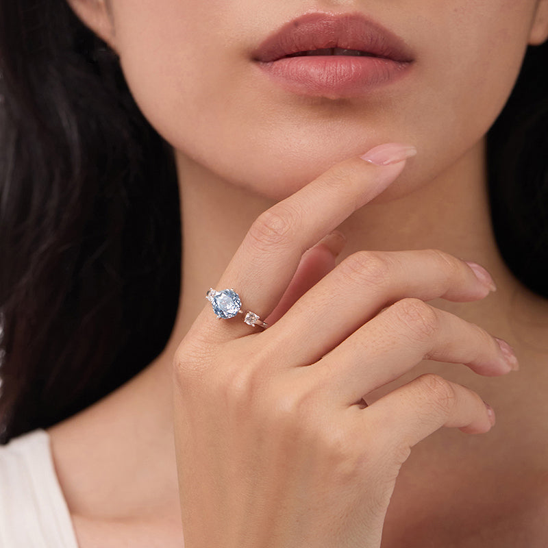 Adjustable Colored Zircon Ring — product and styling view 5