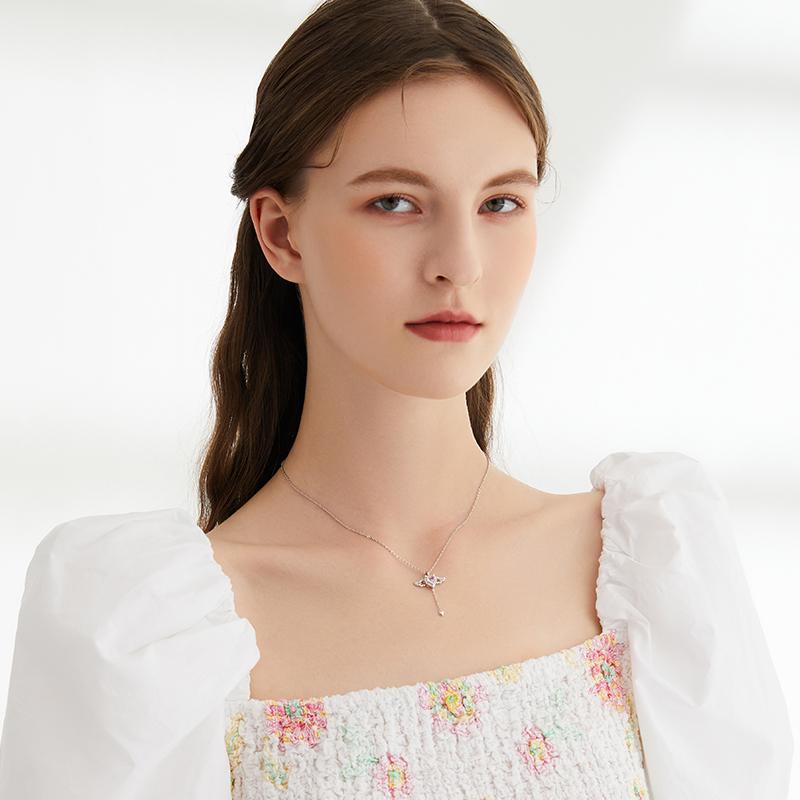 Flutter Heart Necklace — product and styling view 5